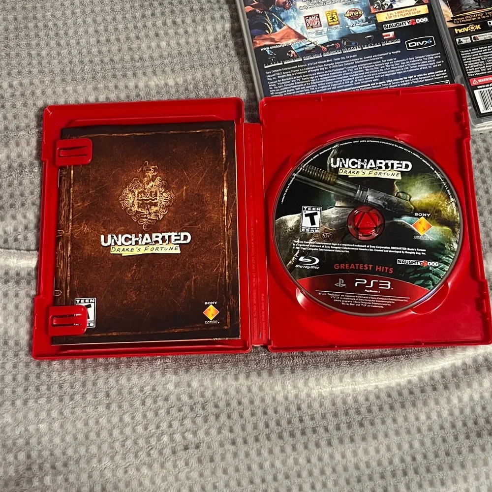 Uncharted PS3 Game Collection by Naughty Dog 3 Discs 1, 2, &3 EUC PlayStation